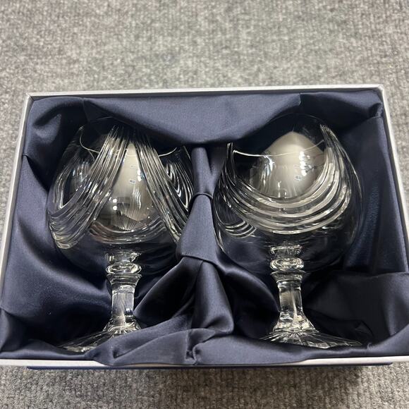 Glencairn Crystal Brandy Glass Set of 2 – Cut Crystal in Gift Box - Picture 1 of 3